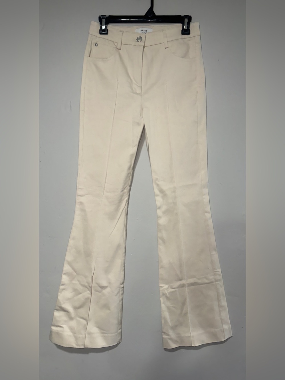 Reiss Cream Flared Pants